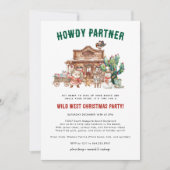 Invitation Howdy Christmas | Fun Western Holiday Party (Devant)