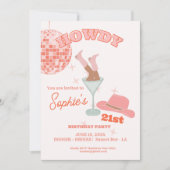 Invitation Howdy Martini 21e Anniversaire (Devant)