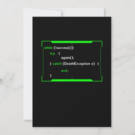 Invitation HTML Java Coding Coder Programmer Développeur Cade (Devant)