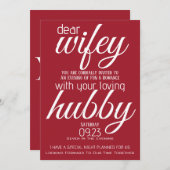 Invitation Hubby Demande À Wifey Out (Devant / Derrière)