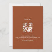 Invitation Hucalyptus orange brûlé QR code mariage de luxe (Dos)