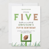 Invitation Huddle Up Football 5e anniversaire (Devant)