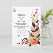 Invitation Hué Orange les années 70 80s 90s Rose Peach Mariag (Debout devant)