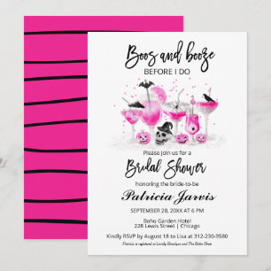 Invitation Huées et boissons avant ma soirée de mariage d'Hal