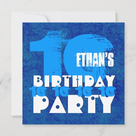 Invitation HUES de BLUE 10e fête d'anniversaire 10 ans V02A (Devant)