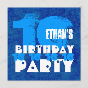 Invitation HUES de BLUE 10e fête d'anniversaire 10 ans V02A