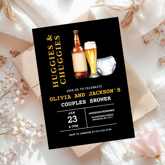 Invitation Huggies et Baby shower de couples de chouggies