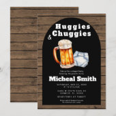 Invitation Huggies et poussettes papa père couche douche (Devant / Derrière)