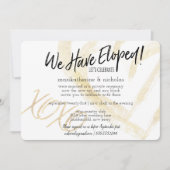 Invitation Hugs, Baisers et Coeurs Elopement Party (Devant)