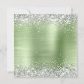 Invitation Huile brossée à Parties scintillant argentée Faux (Dos)