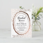 Invitation Huile d'automne en bois rustique en tranches de cu (Debout devant)