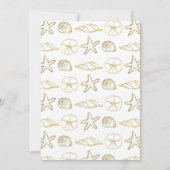 Invitation Huile d'or Look Sea Shells Chic Beach Sweet 16 (Dos)