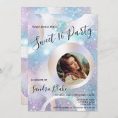 Invitation Huile Holographique Moderne Ajouter Votre Holograp (Devant / Derrière)