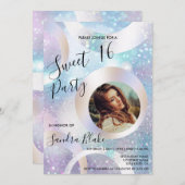 Invitation Huile Holographique Moderne Ajouter Votre Holograp (Devant / Derrière)