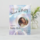 Invitation Huile Holographique Moderne Ajouter Votre Holograp (Debout devant)