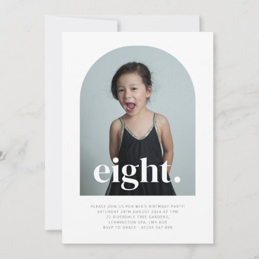 Invitation Huit Anniversaire (Devant)