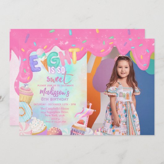 Invitation Huit Est Si Douce (Devant / Derrière)