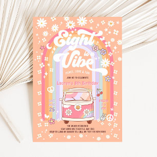 Invitation Huit est Vibe Daisy Super 8e anniversaire