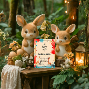 Invitation Huit et se sentir grand 8e anniversaire Rouge et b