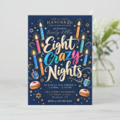 Invitation Huit Nuits folles de Hanoukka (Debout devant)