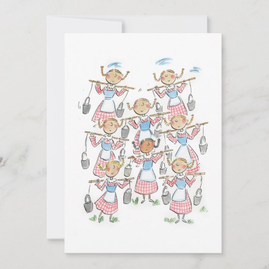 Invitation Huit servantes à la traite (Devant)