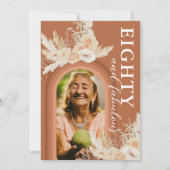 Invitation Huitième et fabuleux Burange Boho Anniversaire (Devant)