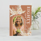 Invitation Huitième et fabuleux Burange Boho Anniversaire (Debout devant)