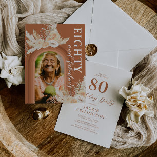 Invitation Huitième et fabuleux Burange Boho Anniversaire