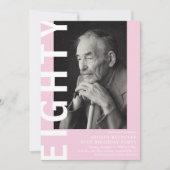 Invitation HUITIÈME Photo moderne Fête d'anniversaire 80e (Devant)