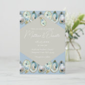 Invitation Huître à l'aquarelle  (Debout devant)