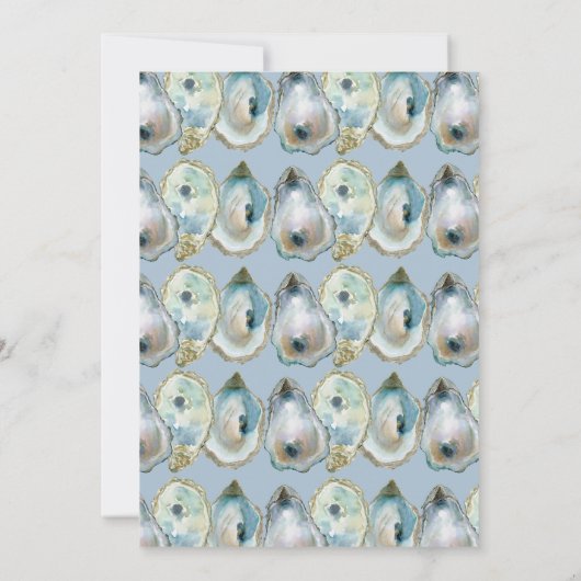 Invitation Huître à l'aquarelle  (Dos)