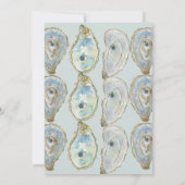 Invitation Huîtres d'aquarelle Mariage - Bleu clair (Dos)