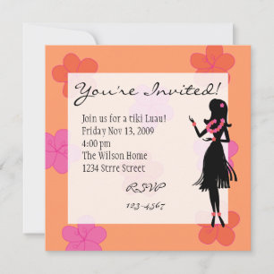Invitation Hula Blooms