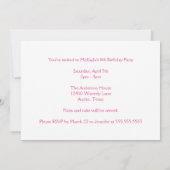 Invitation Hula Girl Cute Custom Luau Anniversaire (Dos)