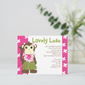 Invitation Hula Monkey (Debout devant)