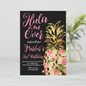 Invitation Hula sur, Luau, Anniversaire de l'ananas (Debout devant)