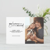 Invitation Humains modernes mariés 2 Fiançailles photo (Debout devant)