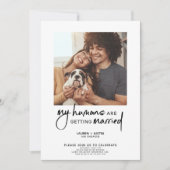 Invitation Humains modernes se marier 4 Fiançailles photo (Devant)