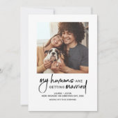 Invitation Humains modernes se marier Fiançailles photo (Devant)