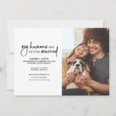 Invitation Humains modernes Se Marier Photo Fiançailles Inv (Devant)