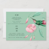 Invitation Hummingbird Floral Baby Couples Douche moderne (Devant)