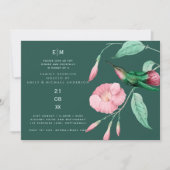 Invitation Hummingbird Floral Famille Réunion Classe amis (Devant)