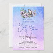 Invitation Hummingbird Pastel Watercolor Baby Shower  (Devant)