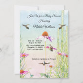 Invitation Hummingbird & Wildflower Baby Shower (Devant)