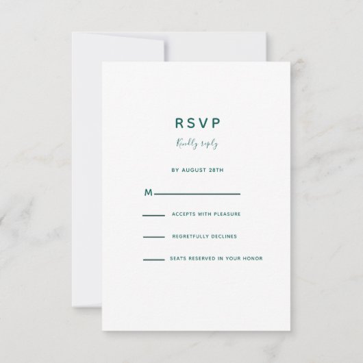 Invitation Hummingbird Wreath Wedding RSVP Card (Dos)