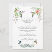 Invitation Hummingbirds exotiques Eucalyptus tous en un Maria (Dos)