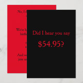 Invitation humoristique à la fête du 55e anniversa (Devant / Derrière)