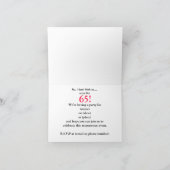 Invitation humoristique du 65e anniversaire (Intérieur)