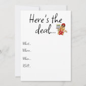 Invitation humoristique Lady Cartoon Party (Dos)