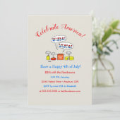 Invitation Humorous Patriotic Summer Holiday Party Invite (Debout devant)